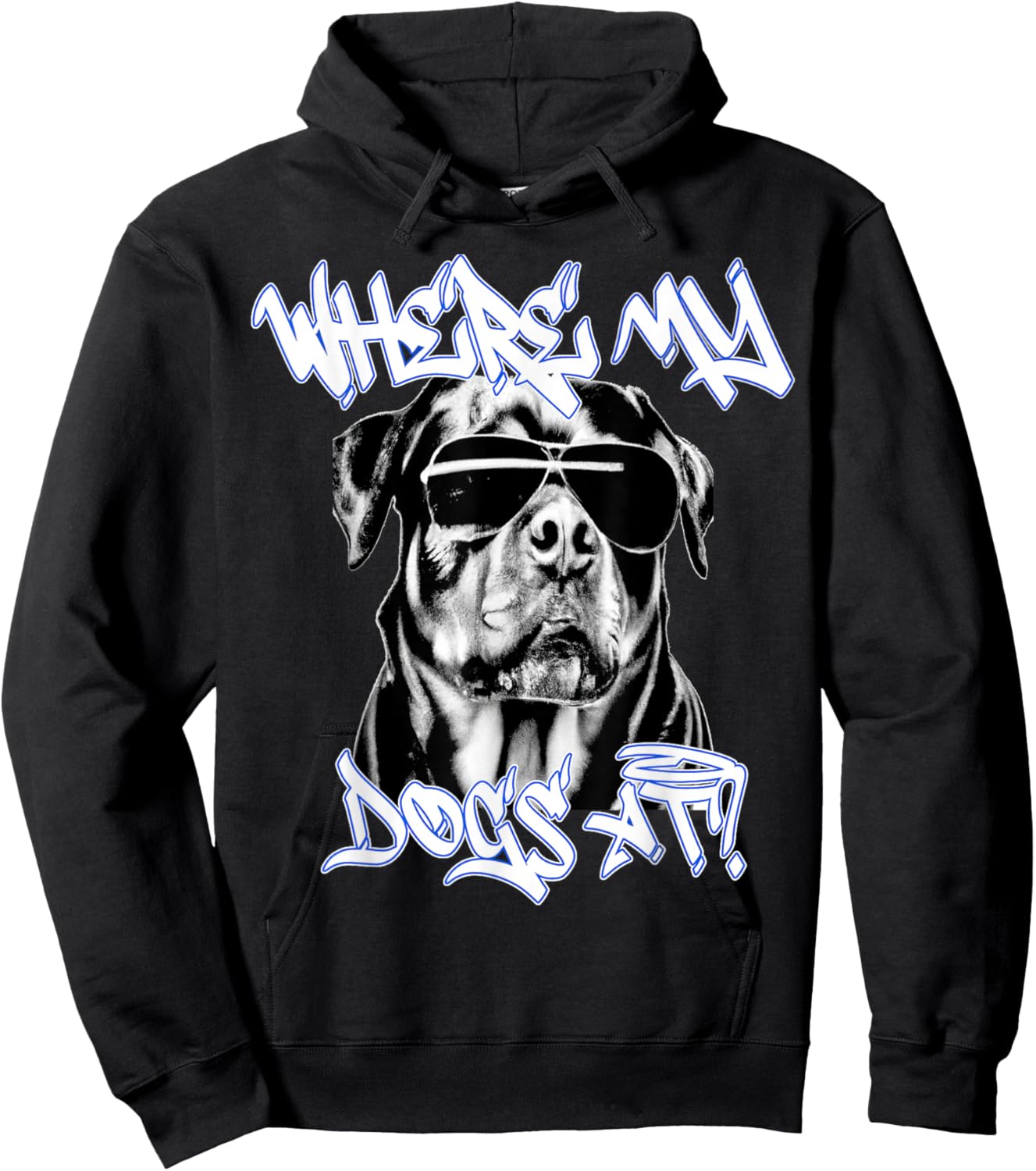 West coast rappers HIP HOP old school fashion Rottweiler Hoodie - Hoodie | Black