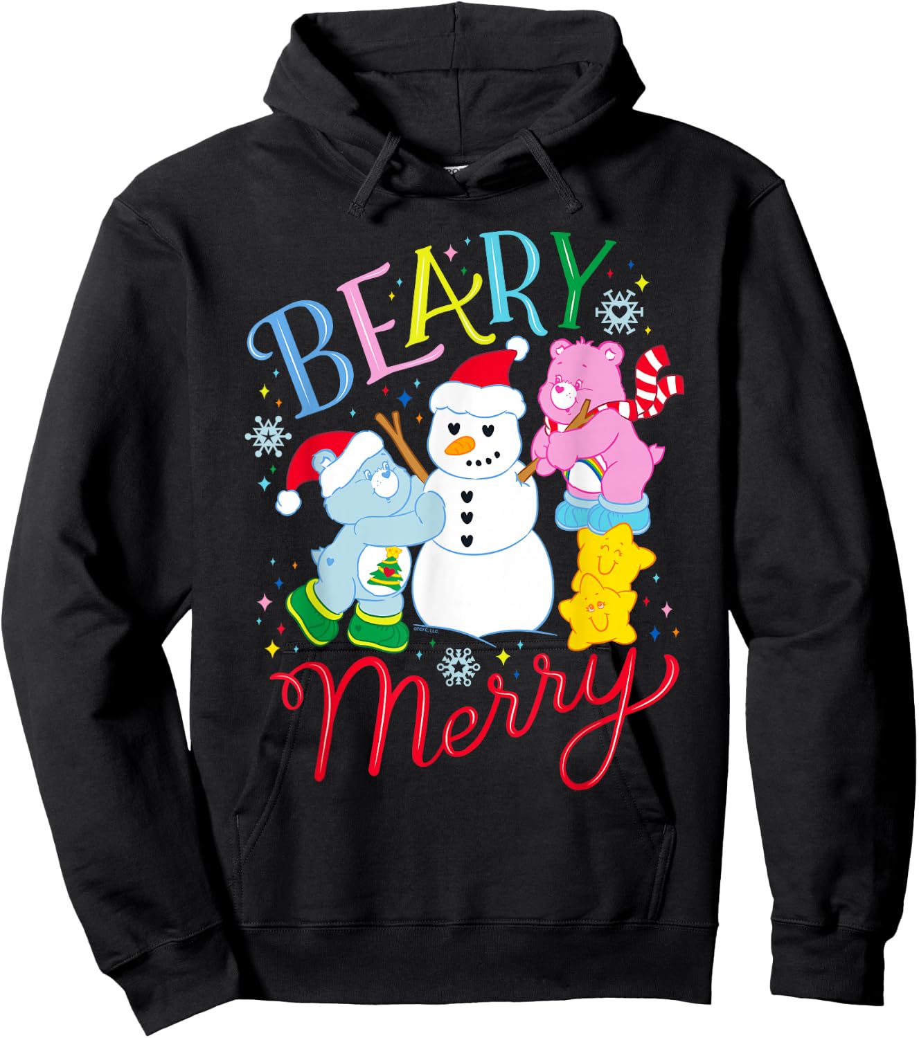 Care Bears Beary Merry with Cheer Bear and Christmas Wishes Hoodie - Hoodie | Black