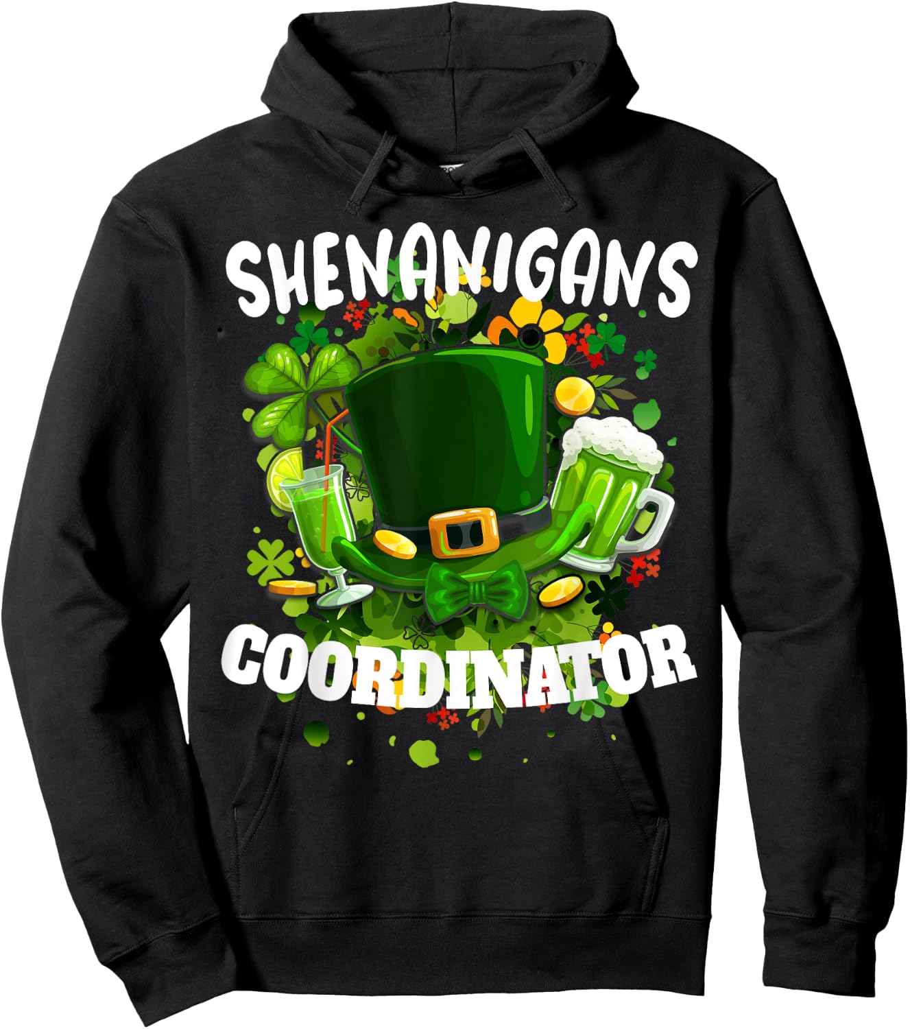 Novelty Shenanigans Coordinator Funny St Patty Day Hoodie - Hoodie | Black