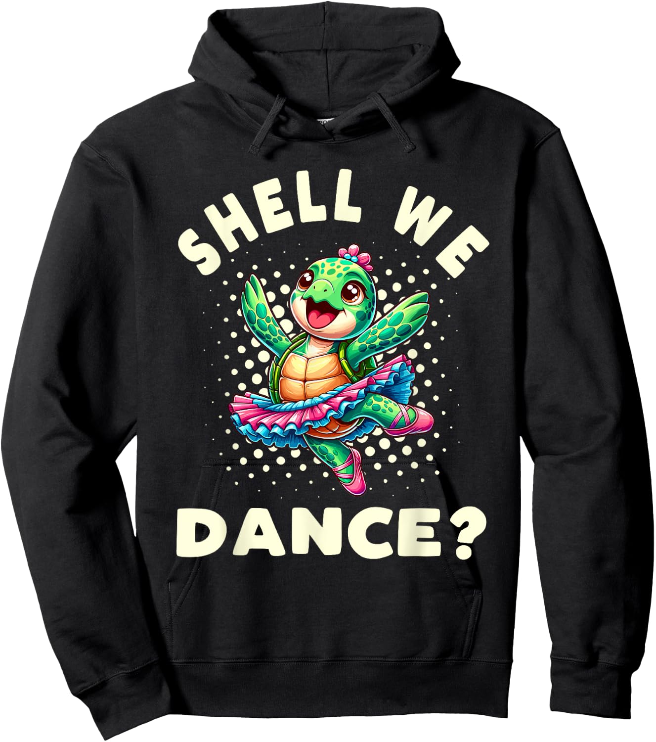 Ballet Dancer Turtle Ballerina Hoodie - Hoodie | Black