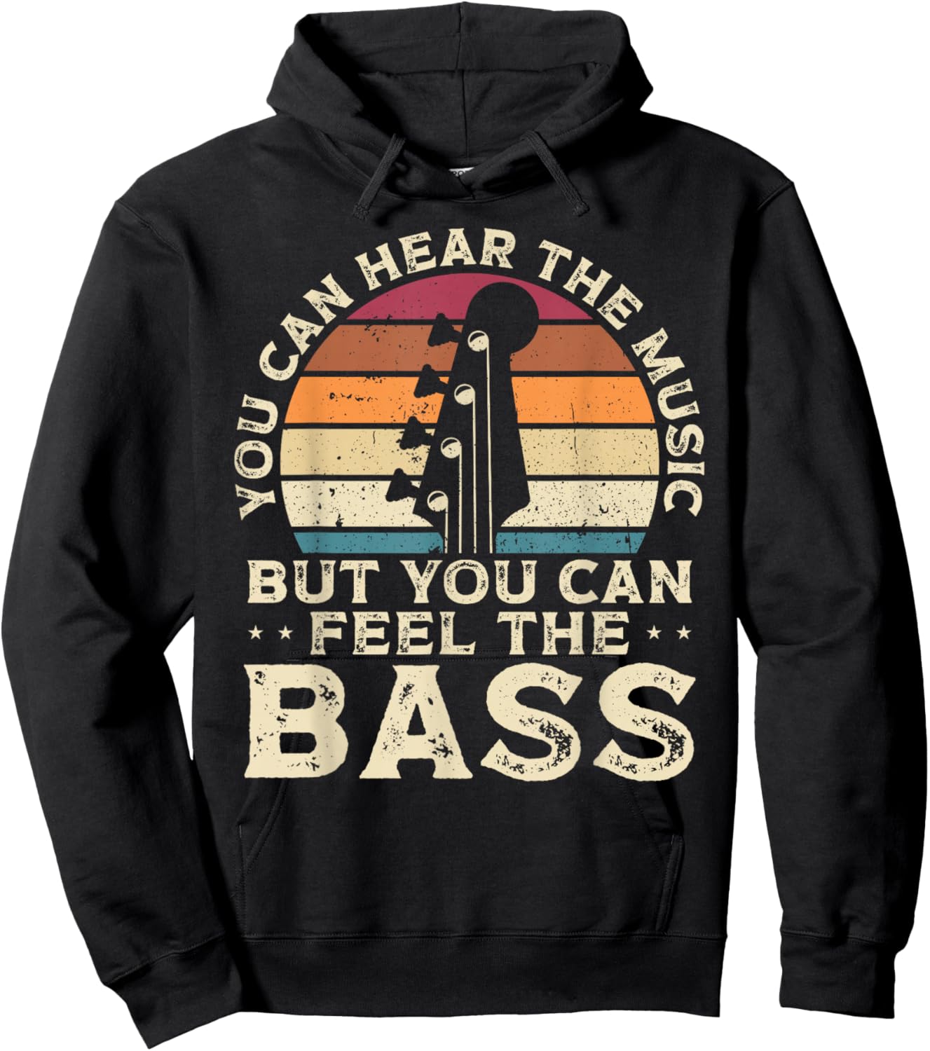 You Can Hear The Music But You Can Feel The Bass, Musician Hoodie - Hoodie | Black