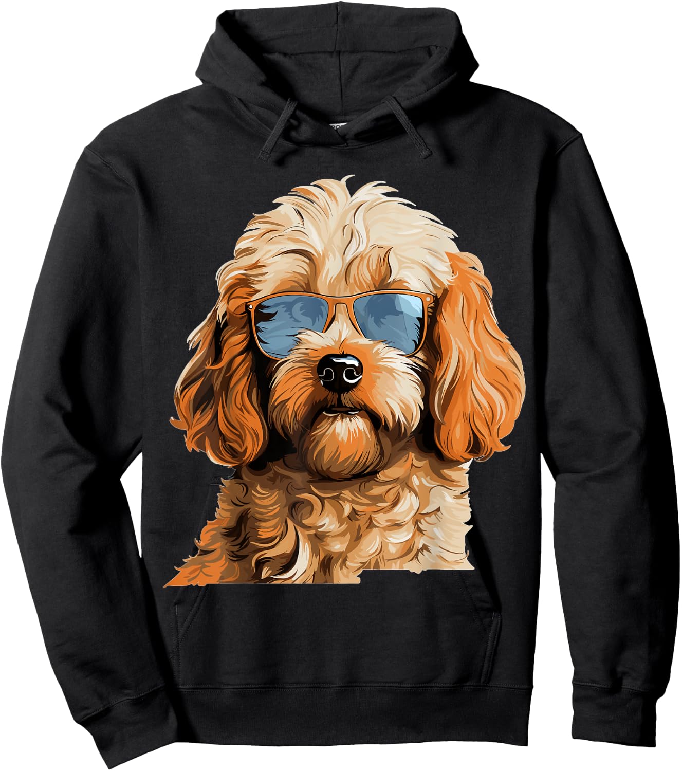 Cockapoo Dog Breed Pet with Sunglasses Hoodie - Hoodie | Black