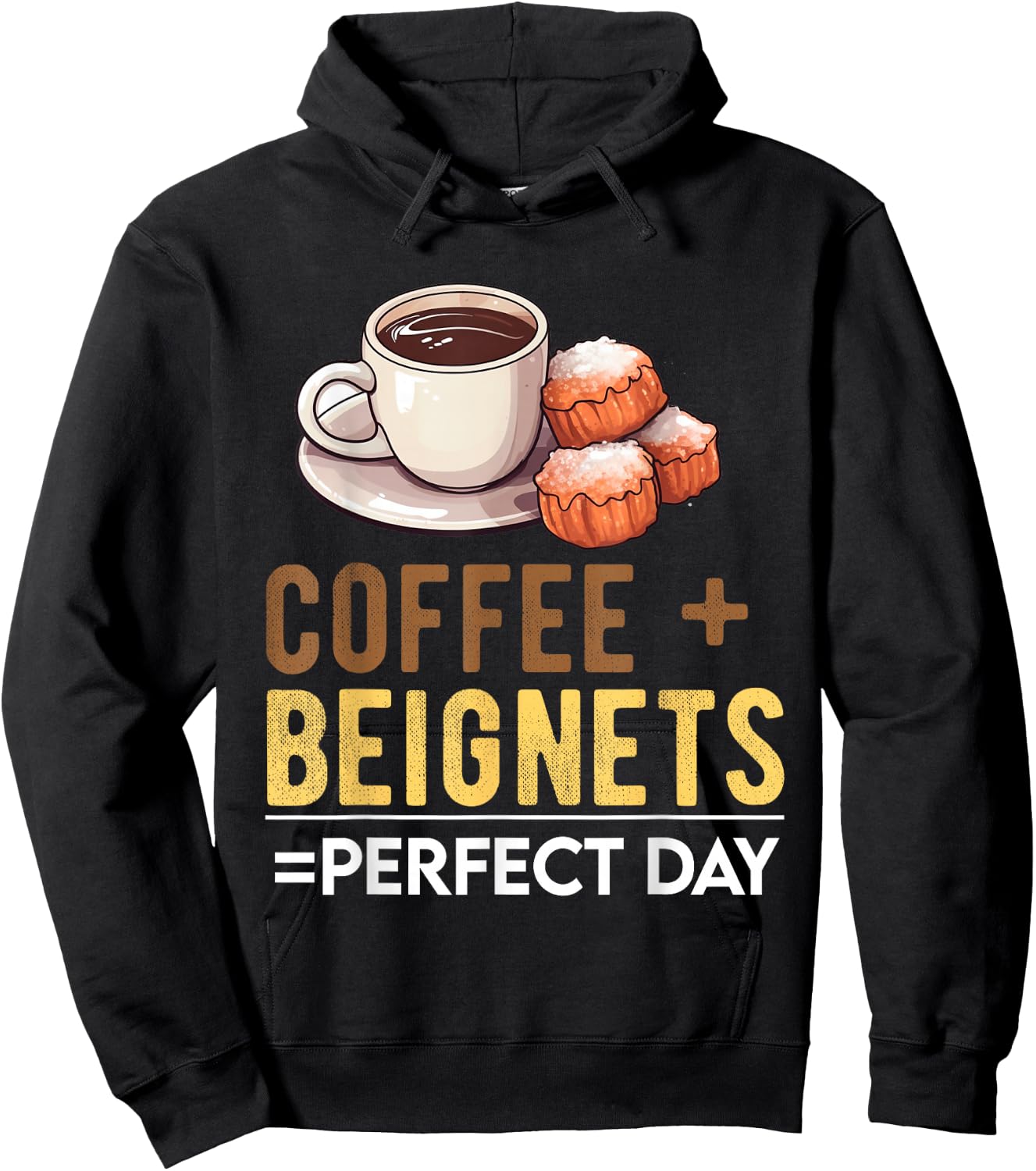Beignets Baker Coffee Mardi Gras New Orlean French Food Hoodie - Hoodie | Black