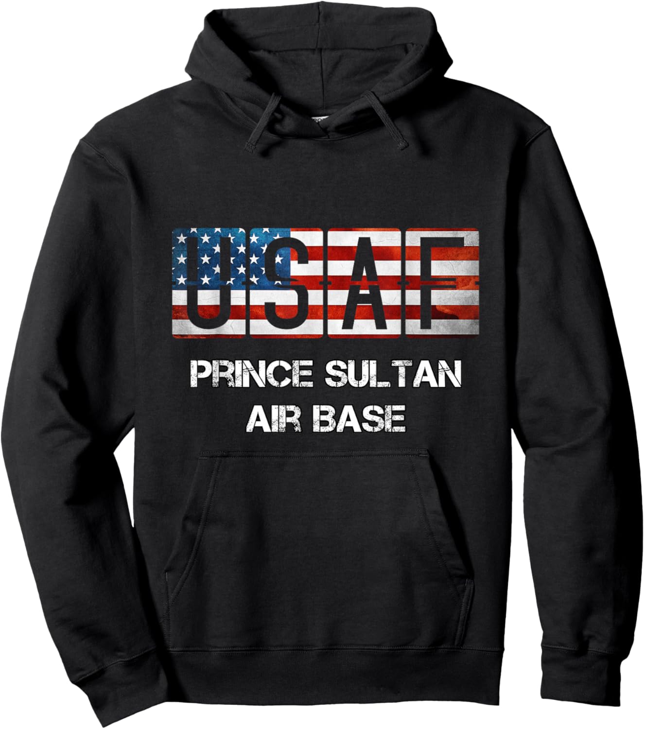 Prince Sultan Air Base US Flag Hoodie - Hoodie | Black