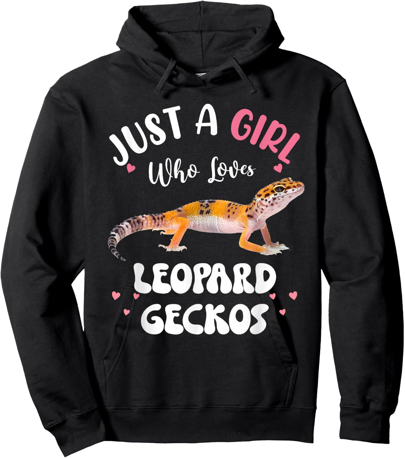 Cool Leopard Gecko For Girls Women Pet Lizard Reptile Lovers Hoodie - Hoodie | Black