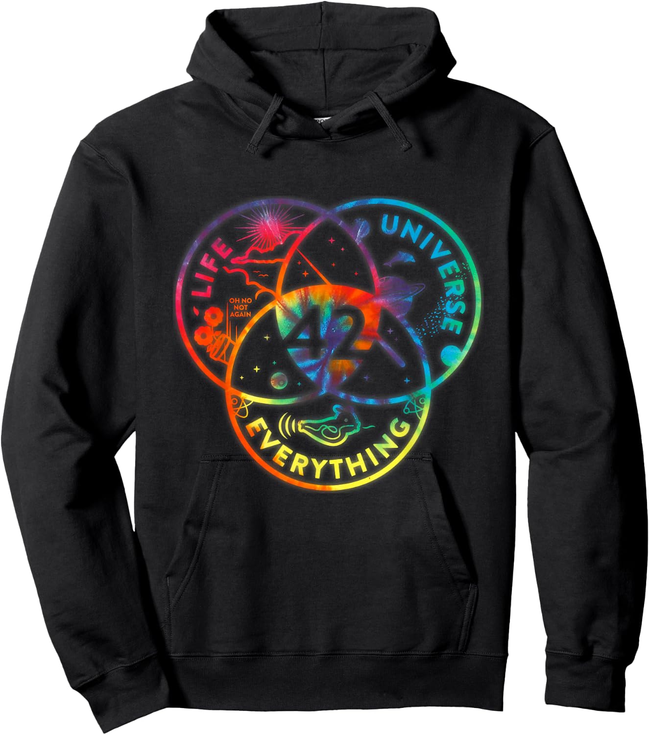 Venn Diagram Life The Universe And Everything - 42 Life Hoodie - Hoodie | Black