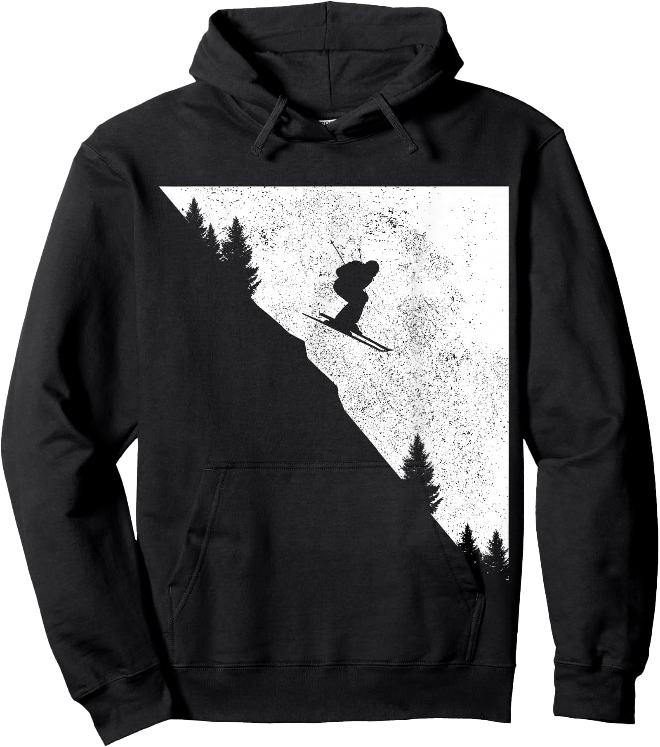 Ski Downhill Skiing Freeski Winter Sports Skiers Hoodie - Hoodie | Black