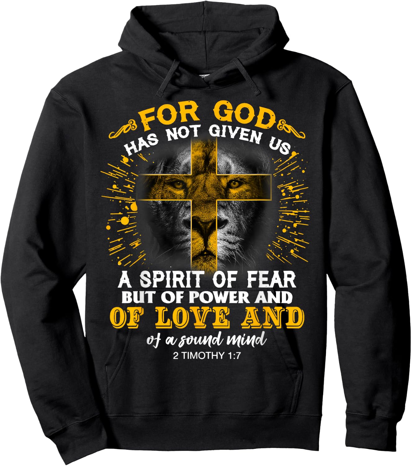 For God Has Not Given Us A Spirit Of Fear, Christian Quote Hoodie - Hoodie | Black
