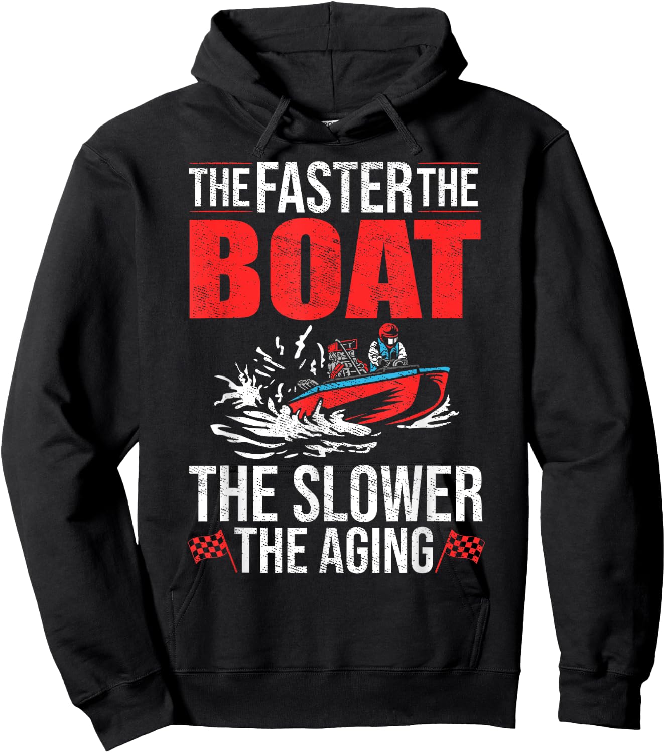 Drag Boating Boat Driver Racer Boat Rider Drag Boat Racing Hoodie - Hoodie | Black
