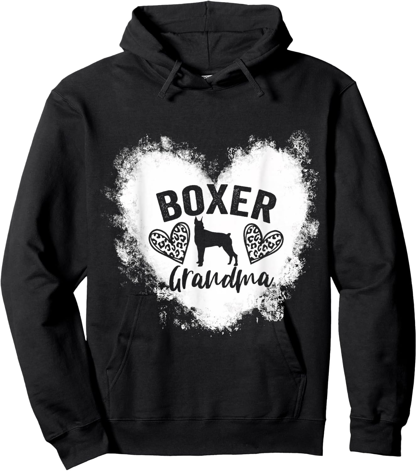 Boxer Grandma Boxer Nana Boxer Dog Lover Hoodie - Hoodie | Black