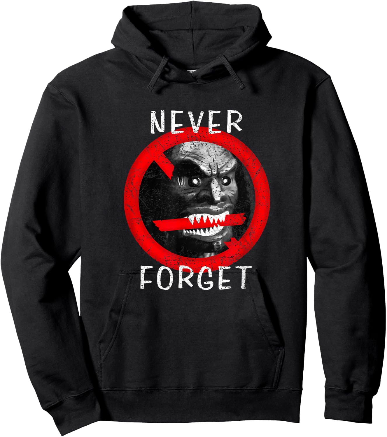 Zuni Doll Never Forget Funny 70s Gen X Pop Culture Vintage Hoodie - Hoodie | Black