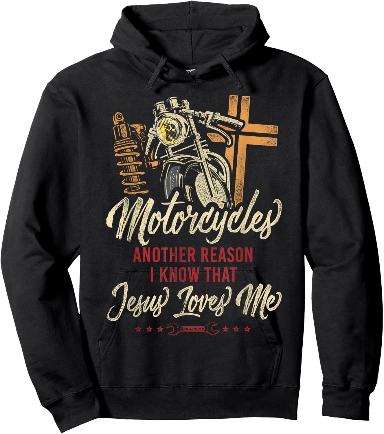 Classic Motorcycle Biker Jesus Faith Christian Motorcycles Hoodie - Hoodie | Black