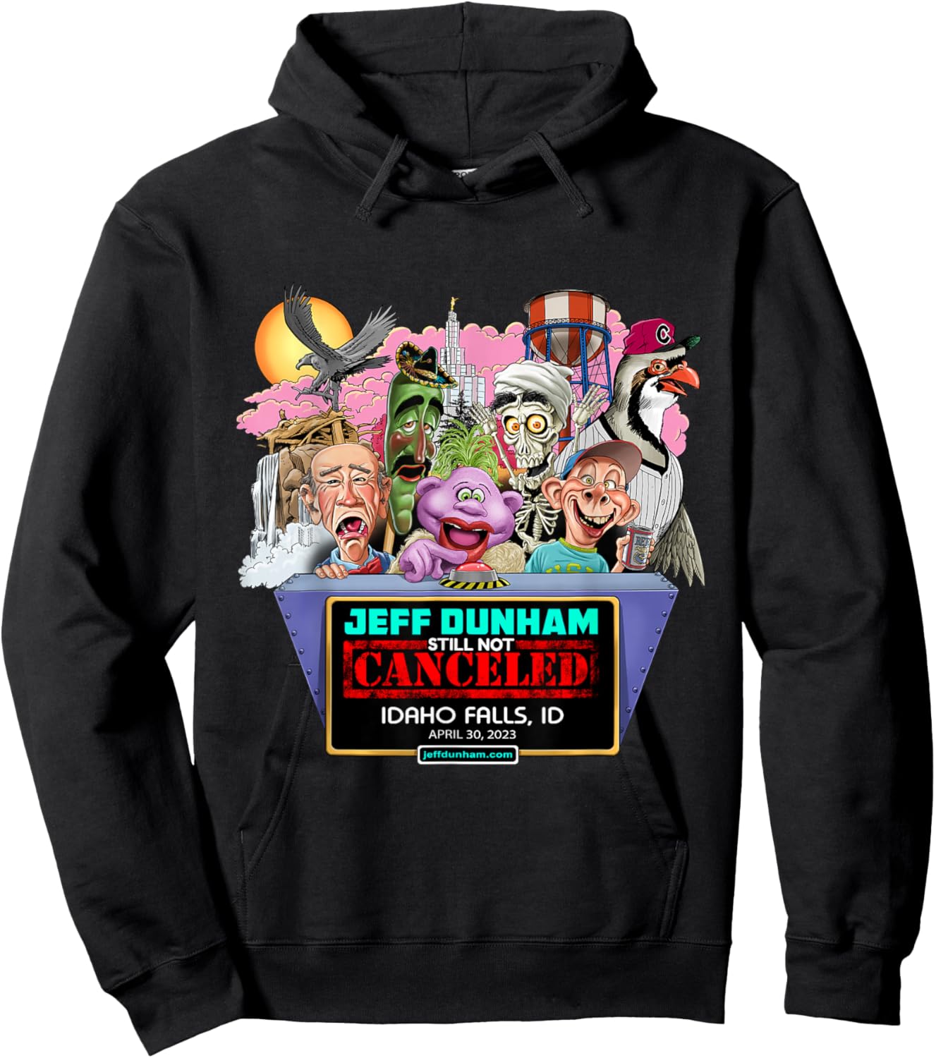 Jeff Dunham Idaho Falls, ID (2023) Hoodie - Hoodie | Black