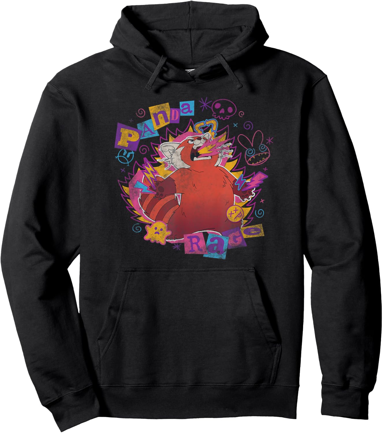 Disney Pixar Turning Red Mei Comic Panda Rage Hoodie - Hoodie | Black