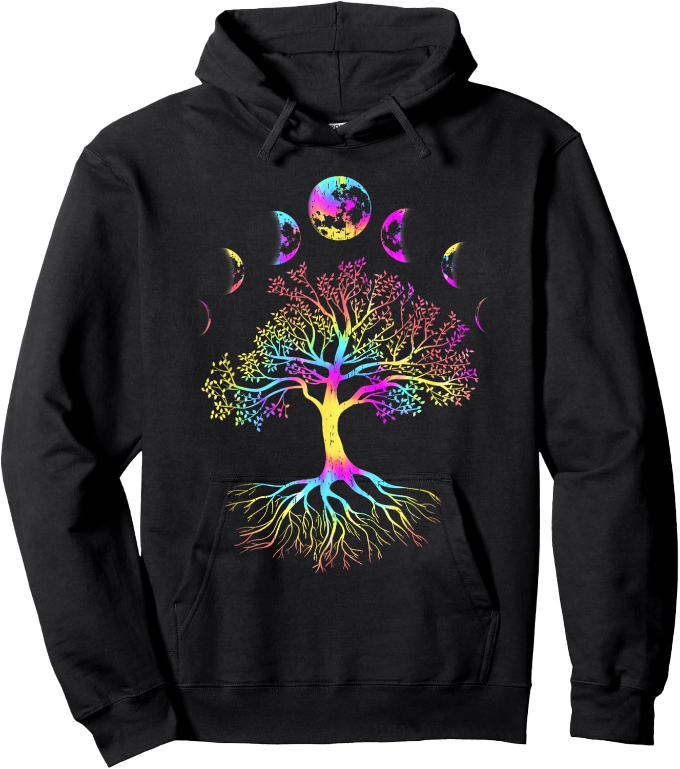 Moon Phases Tree of Life Hoodie - Hoodie | Black