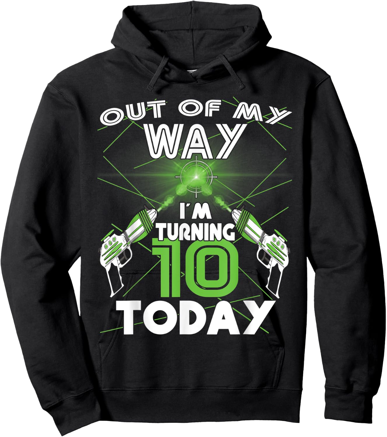 Lasertag Birthday Party - laser tag 10 years birthday Hoodie - Hoodie | Black
