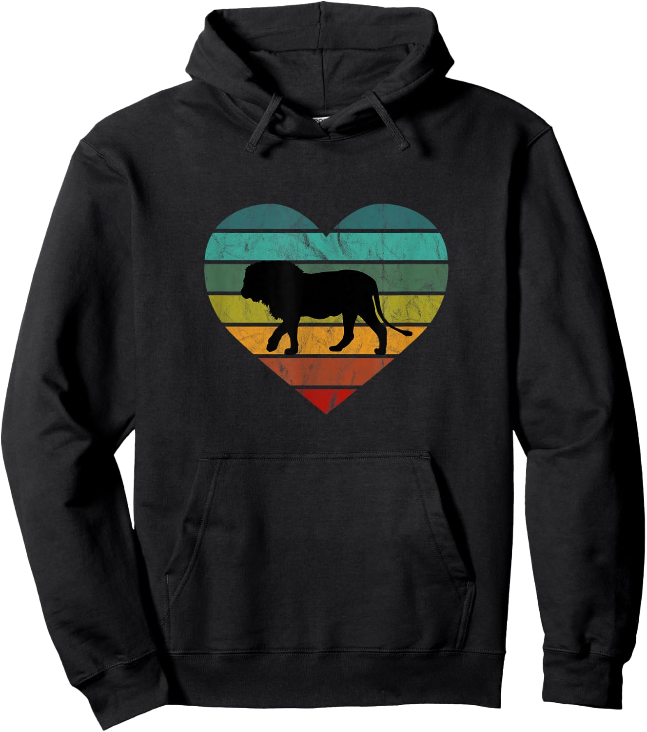 I Love Lions in Africa Heart Wilderness Serengeti Safari Hoodie - Hoodie | Black