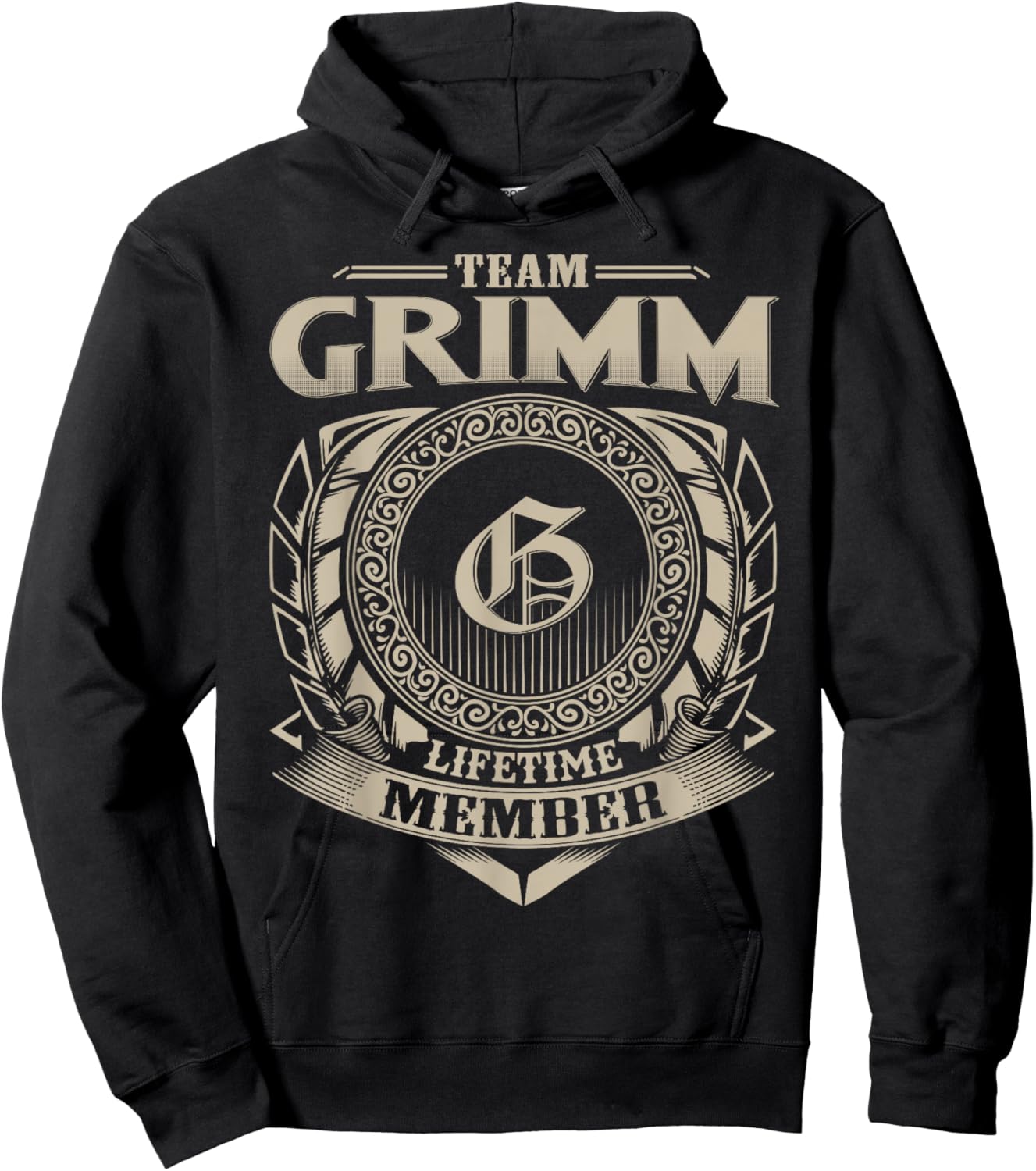 Team GRIMM Lifetime Member Vintage GRIMM Family Hoodie - Hoodie | Black
