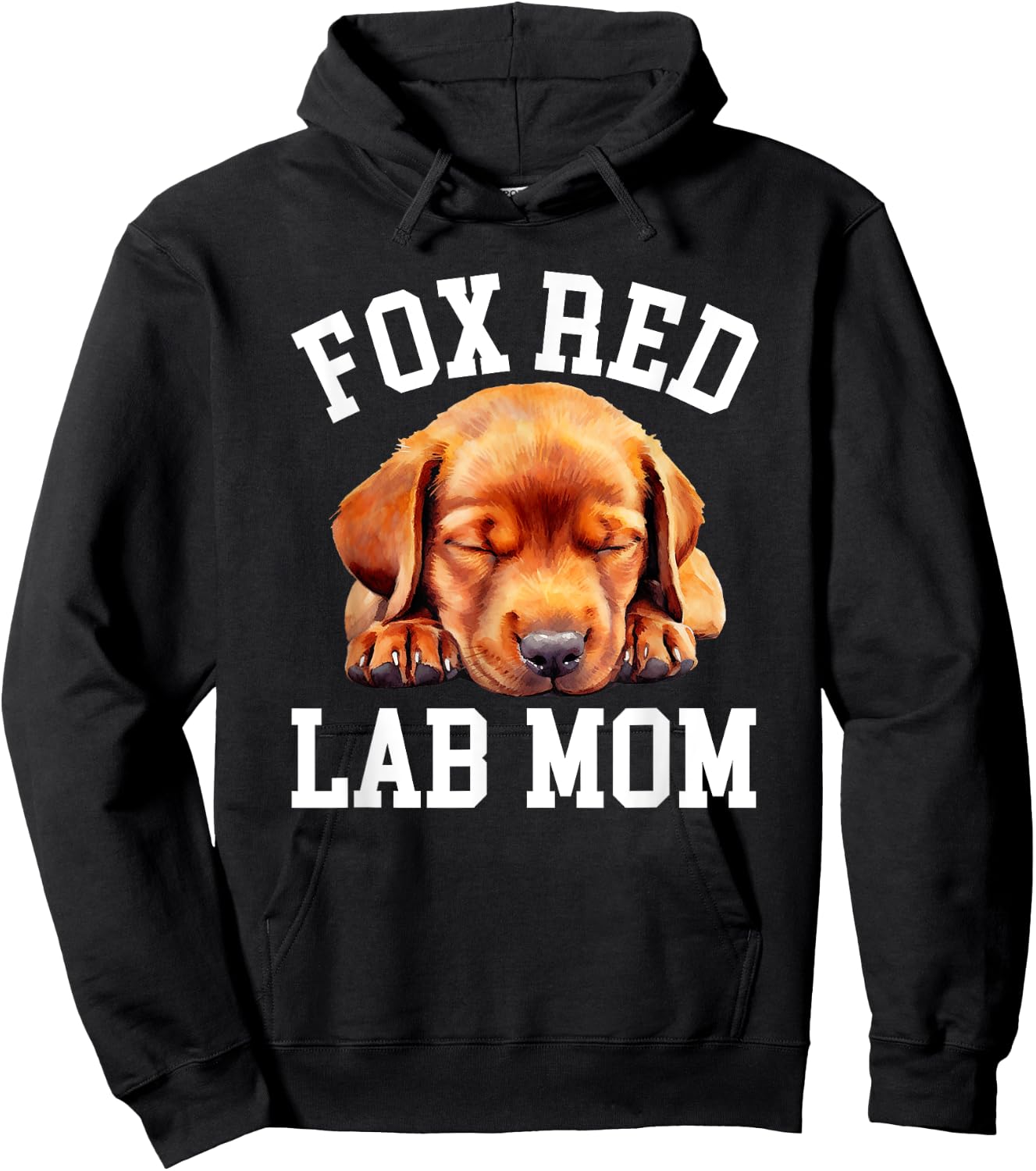 Fox Red Lab Mom Women Labrador Retriever Hoodie - Hoodie | Black