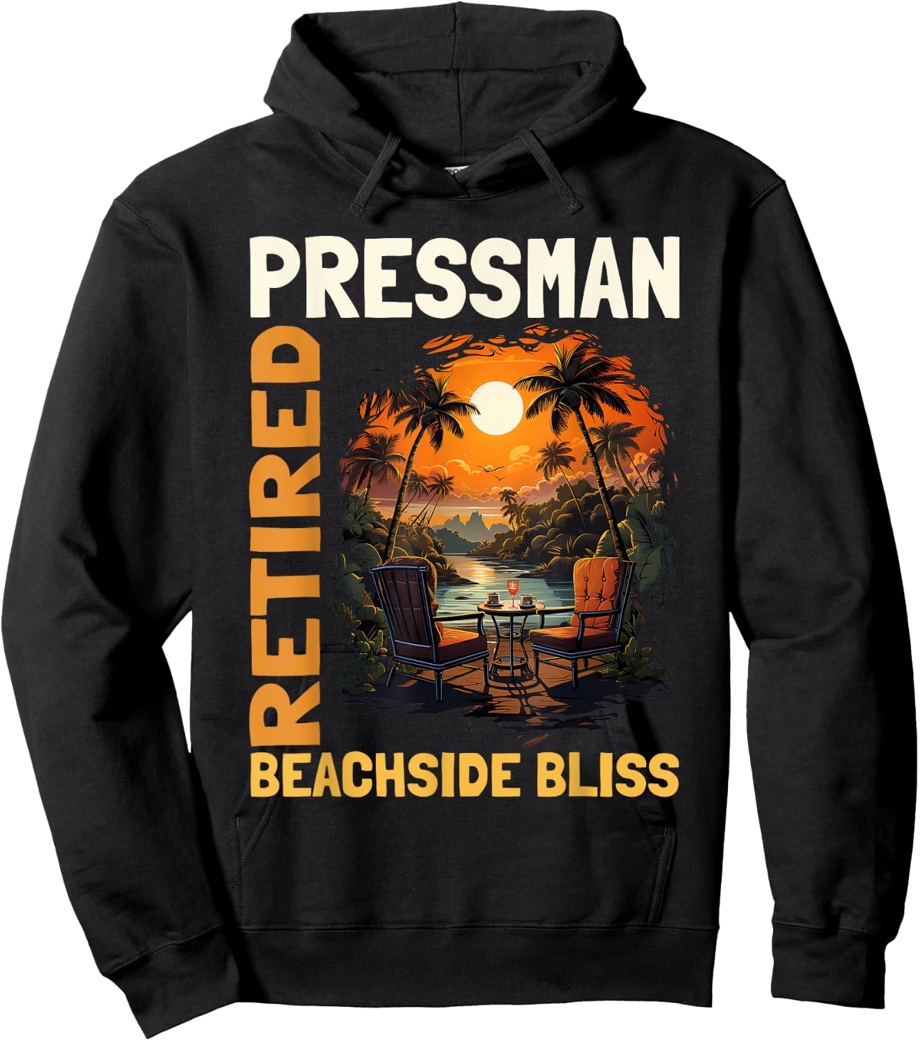 Retired Pressman - Funny Retirement Hoodie - Hoodie | Black