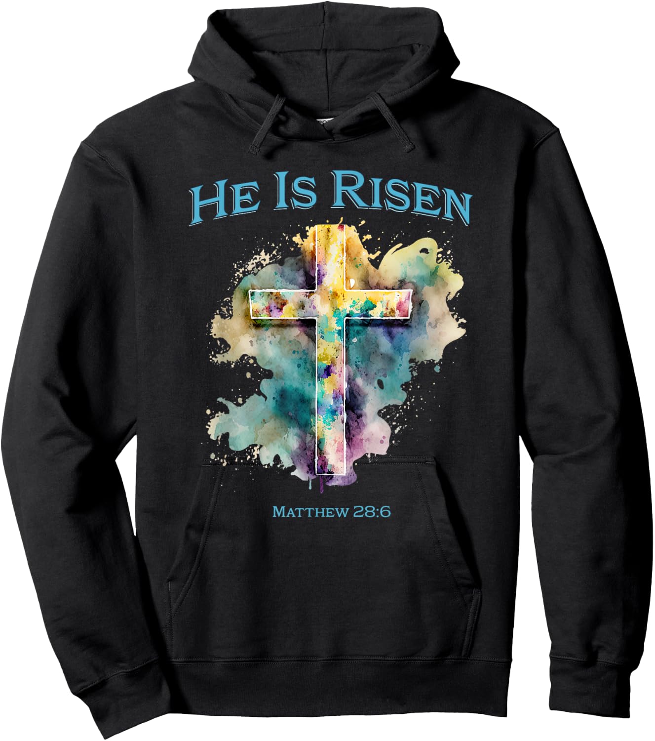 He Is Risen Jesus Christian Bible Quote Easter Good Friday Hoodie - Hoodie | Black