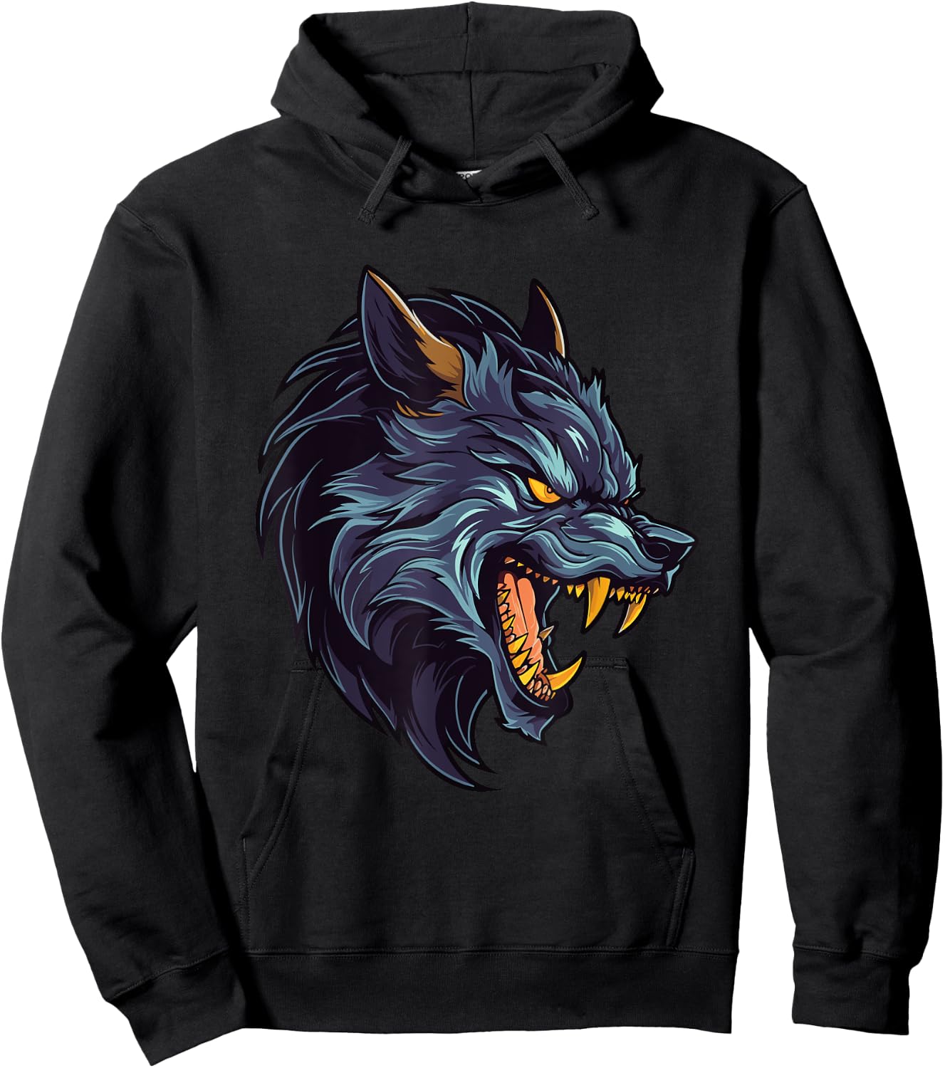 Werewolf Design Scary Halloween Hoodie - Hoodie | Black