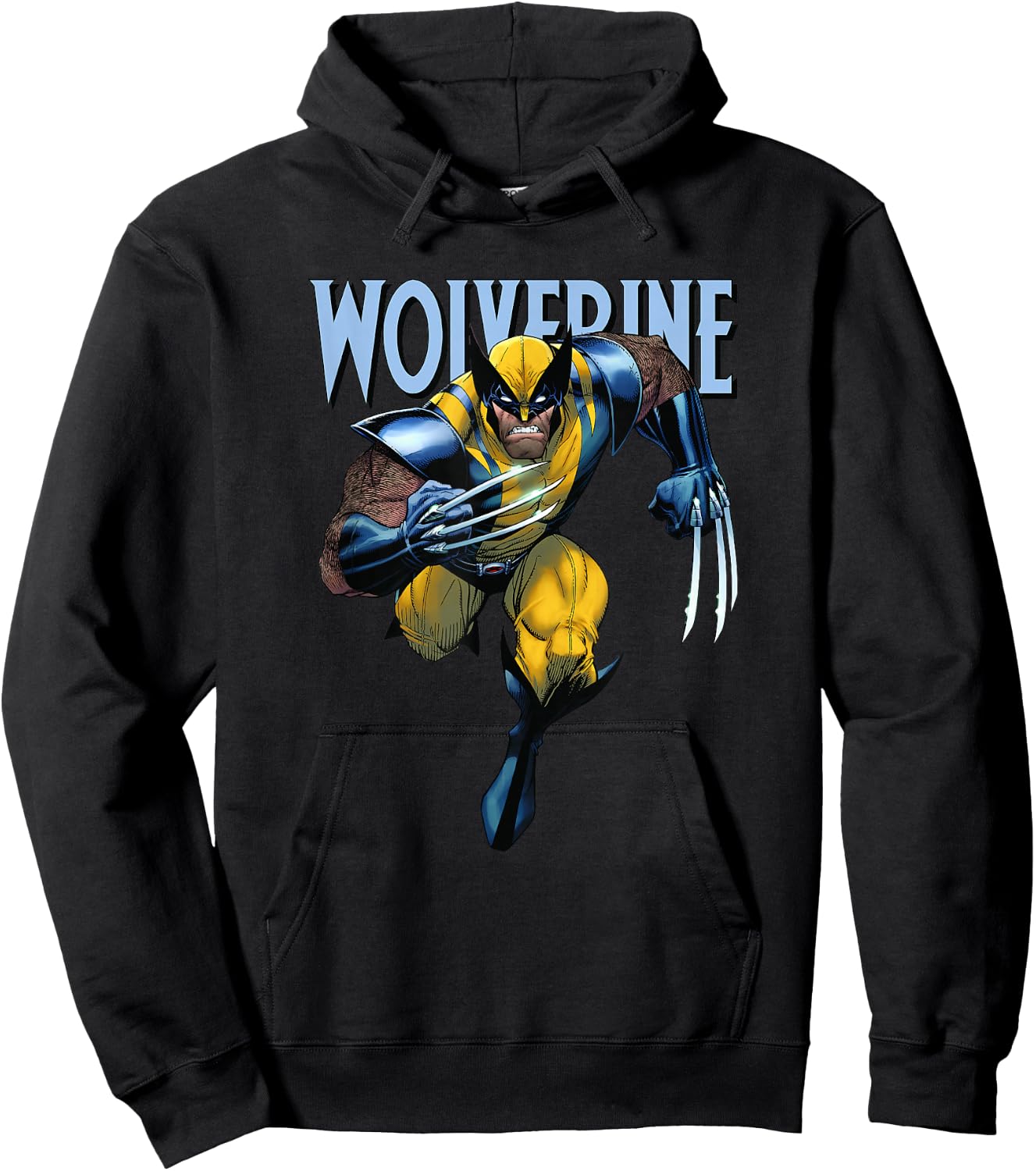 Marvel X-Men Angry Wolverine Running Towards The Fight Hoodie - Hoodie | Black