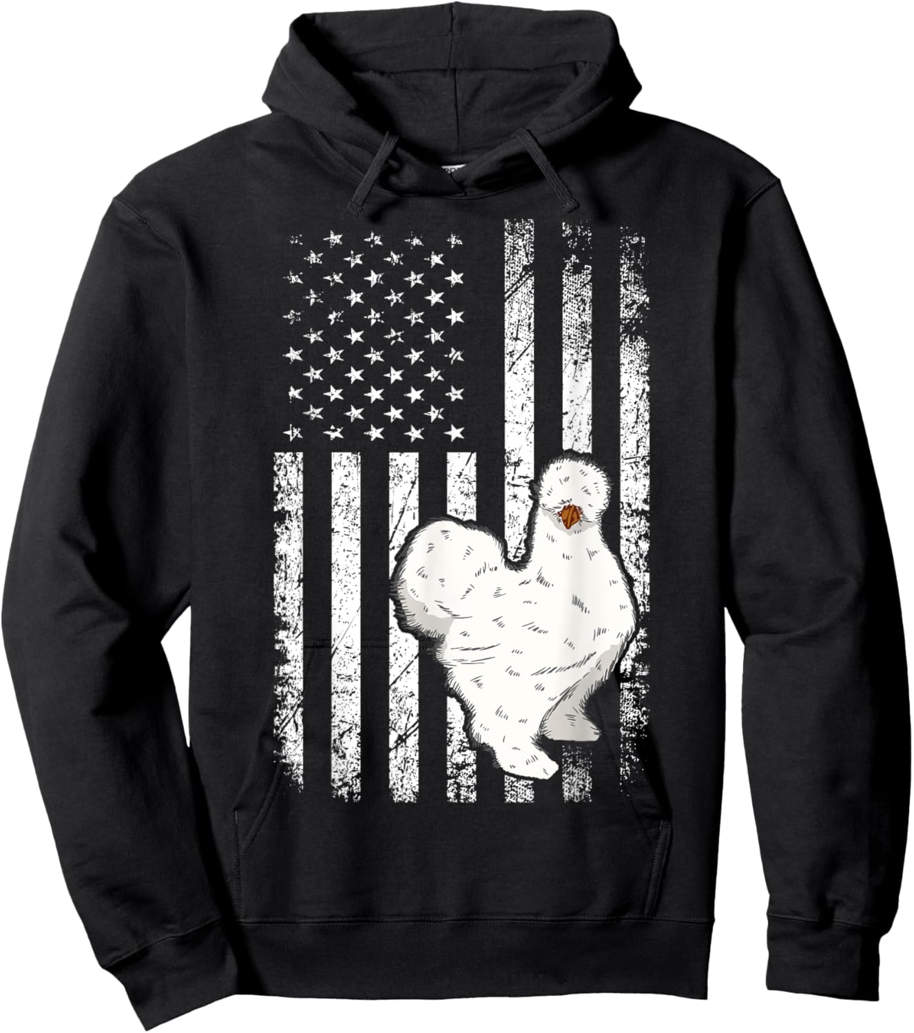Silkie Chicken Pet Farmer Poulet Chinese Silk Chicken Farm Hoodie - Hoodie | Black