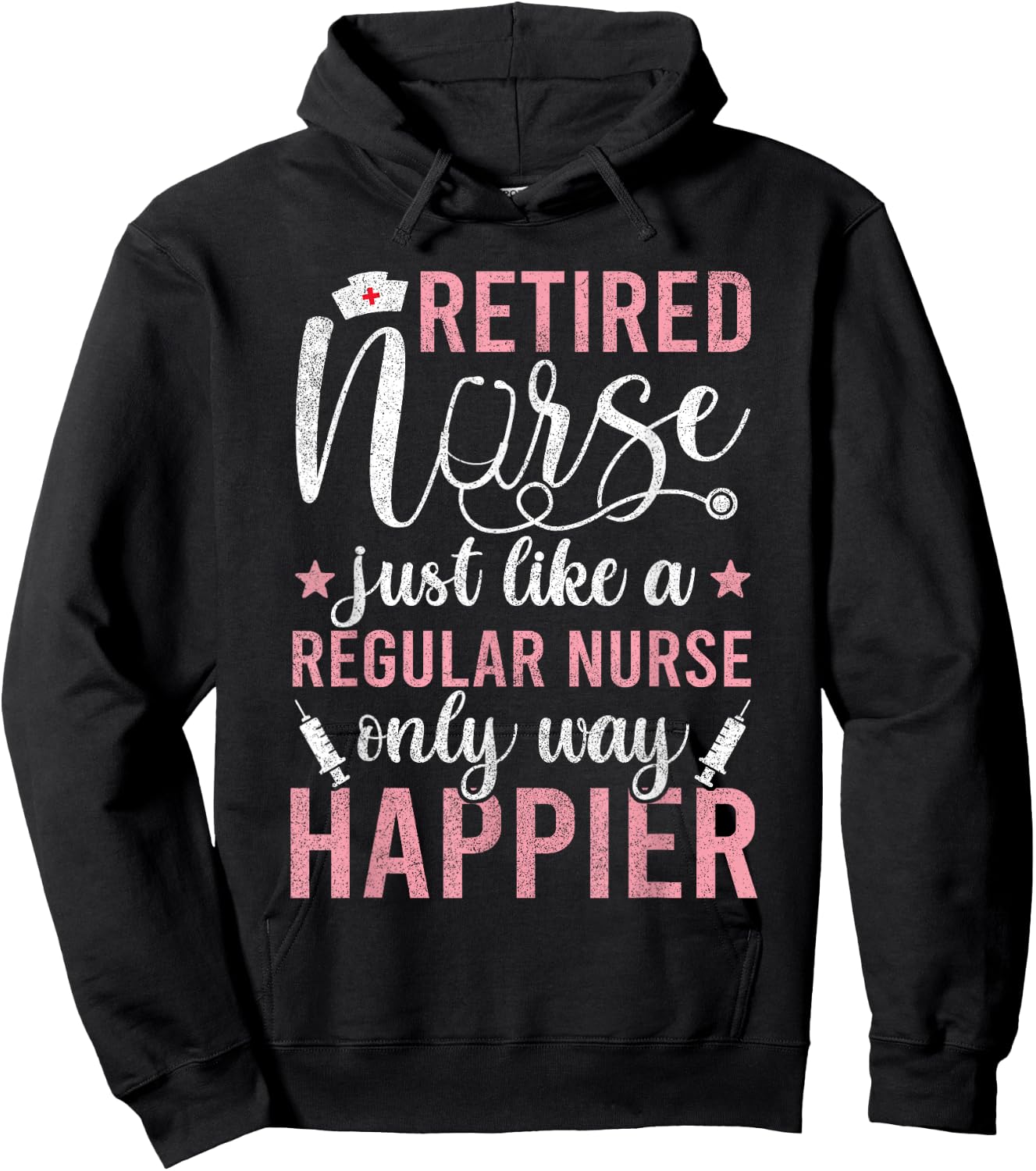 Retired Nurse Funny Nursing 2023 Retirement Hoodie - Hoodie | Black