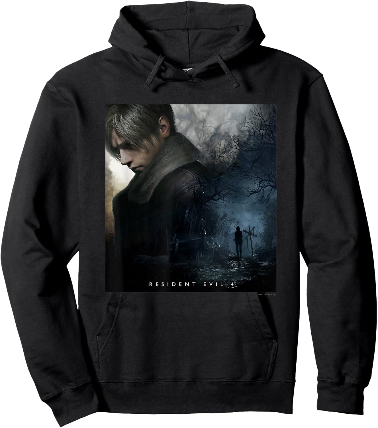 CAPCOM Resident Evil 4 Black Cotton - Classic Fit, , Short Sleeve Hoodie - Hoodie | Black