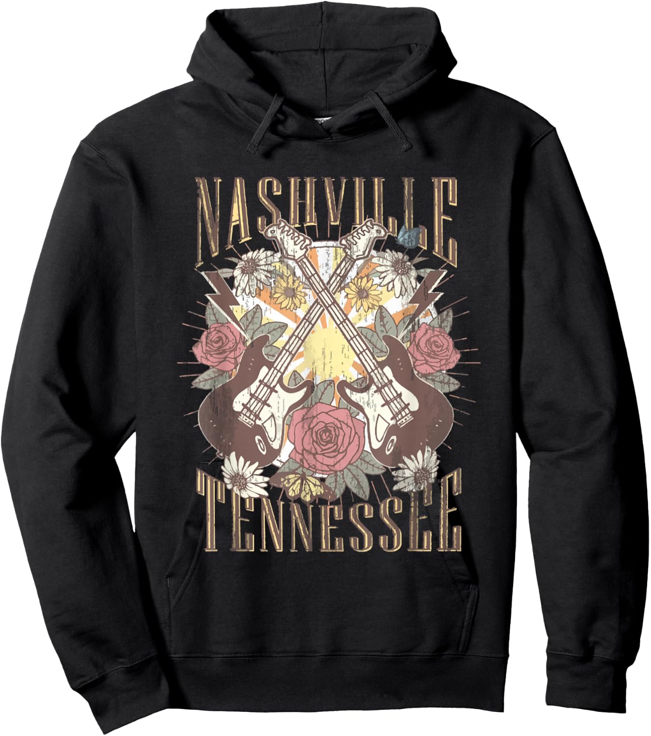 Nashville Country Music City Girls Trip Retro Nash Bash Bach Hoodie - Hoodie | Black