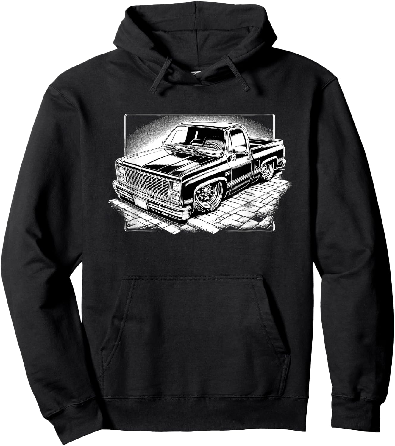 Squarebody C10 OBS Classic truck Squarebody Nation Hoodie - Hoodie | Black