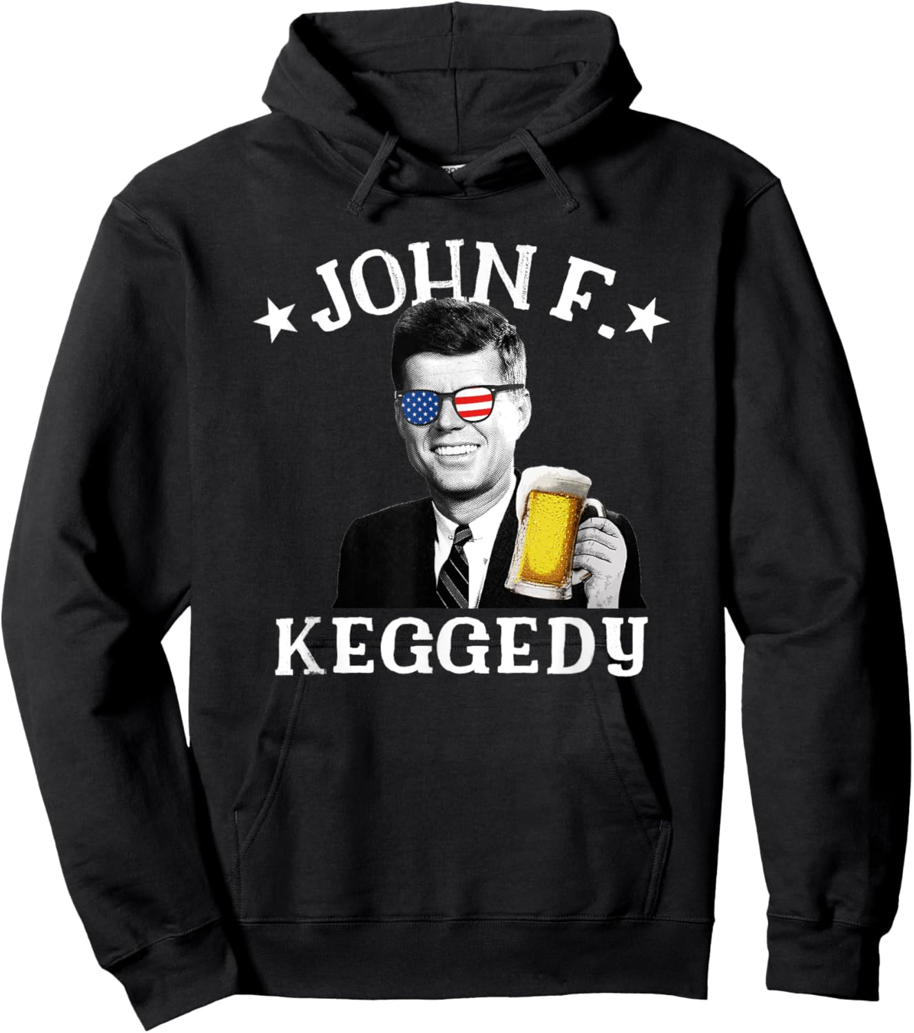 John F. Keggedy Drunk President Kennedy JFK 4th Of July Women Men Hoodie - Hoodie | Black