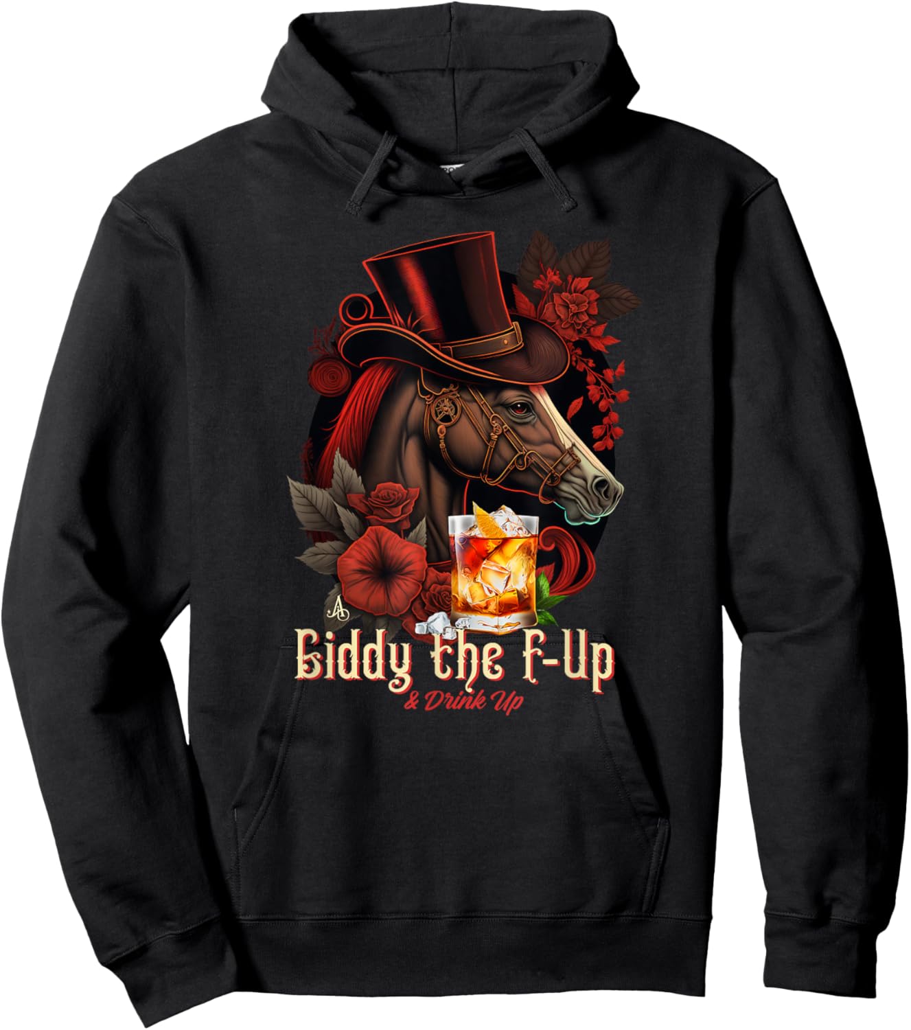 Giddy the F Up and Drink Up, Derby Day Party Hoodie - Hoodie | Black