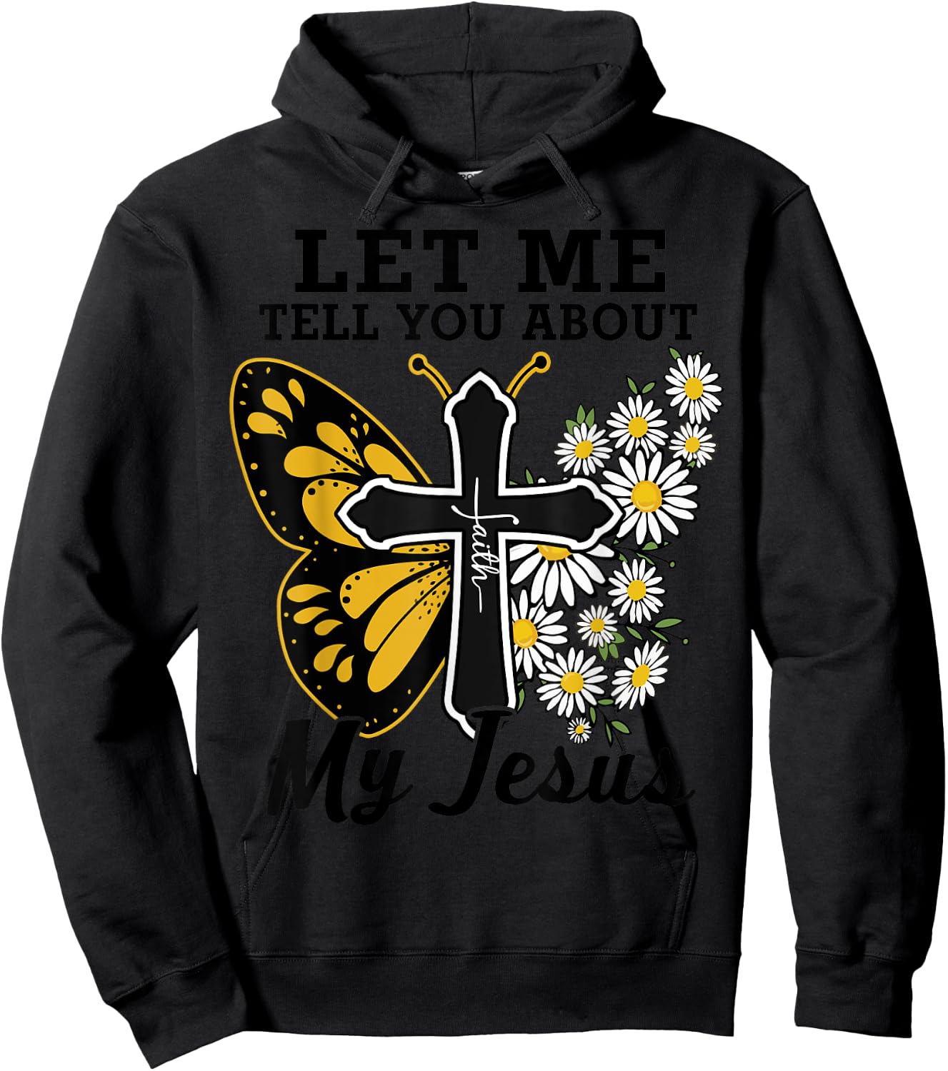 Lets Me Tell You About Jesus Teen Girl Women Cute Christian Hoodie - Hoodie | Black