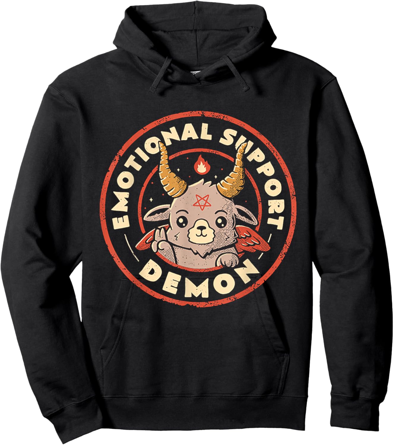 Emotional Support Demon Hoodie - Hoodie | Black