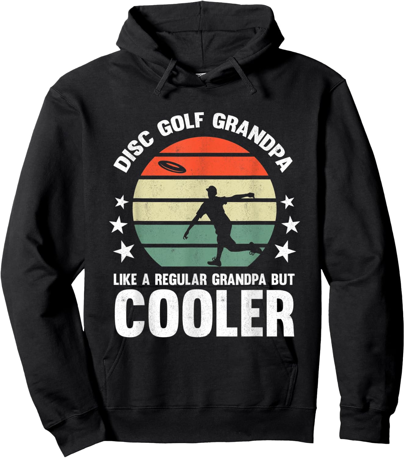 Disc Golf Grandpa Disc Golfing Grandfather Frisbee Golfer Hoodie - Hoodie | Black