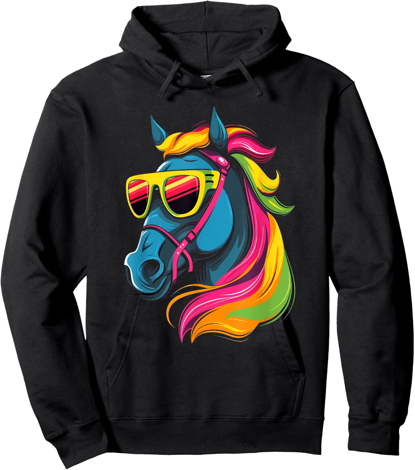 Funny Horse Racing Cool Sunglasses KY Derby Jockey Costume Hoodie - Hoodie | Black