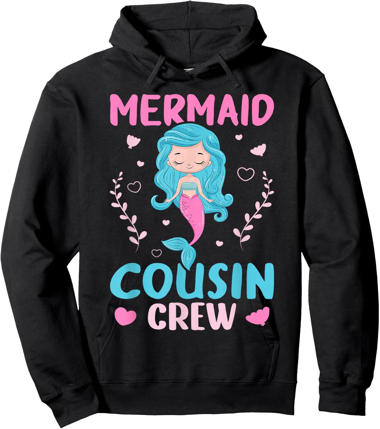 Mermaid Cousin Crew Hoodie - Hoodie | Black