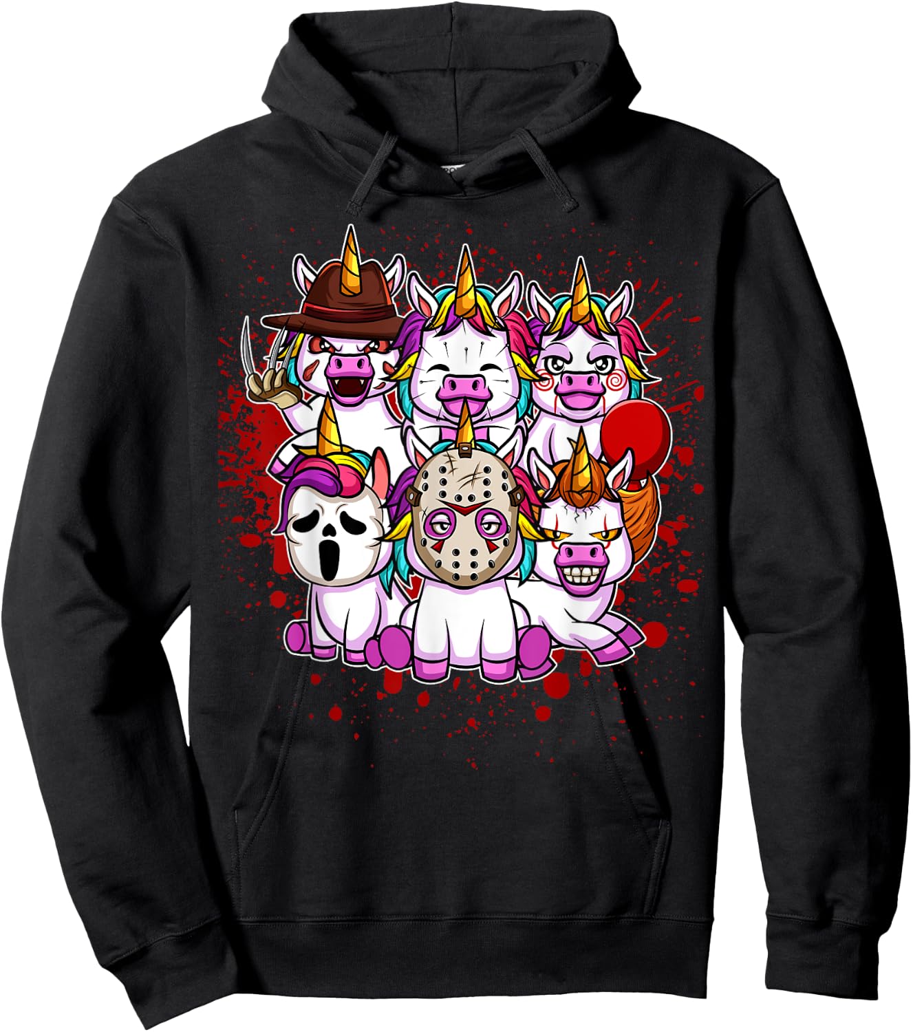 My Little Horror Crew - Halloween Unicorns Hoodie - Hoodie | Black