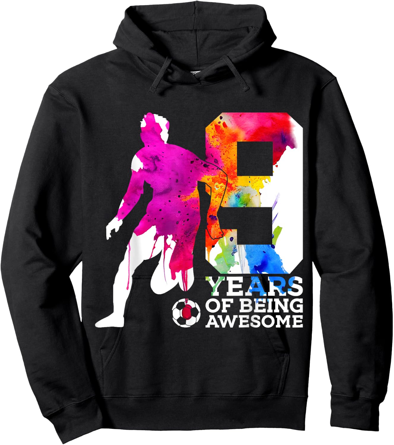 9 Years of Being Awesome Soccer 9th Birthday Hoodie - Hoodie | Black