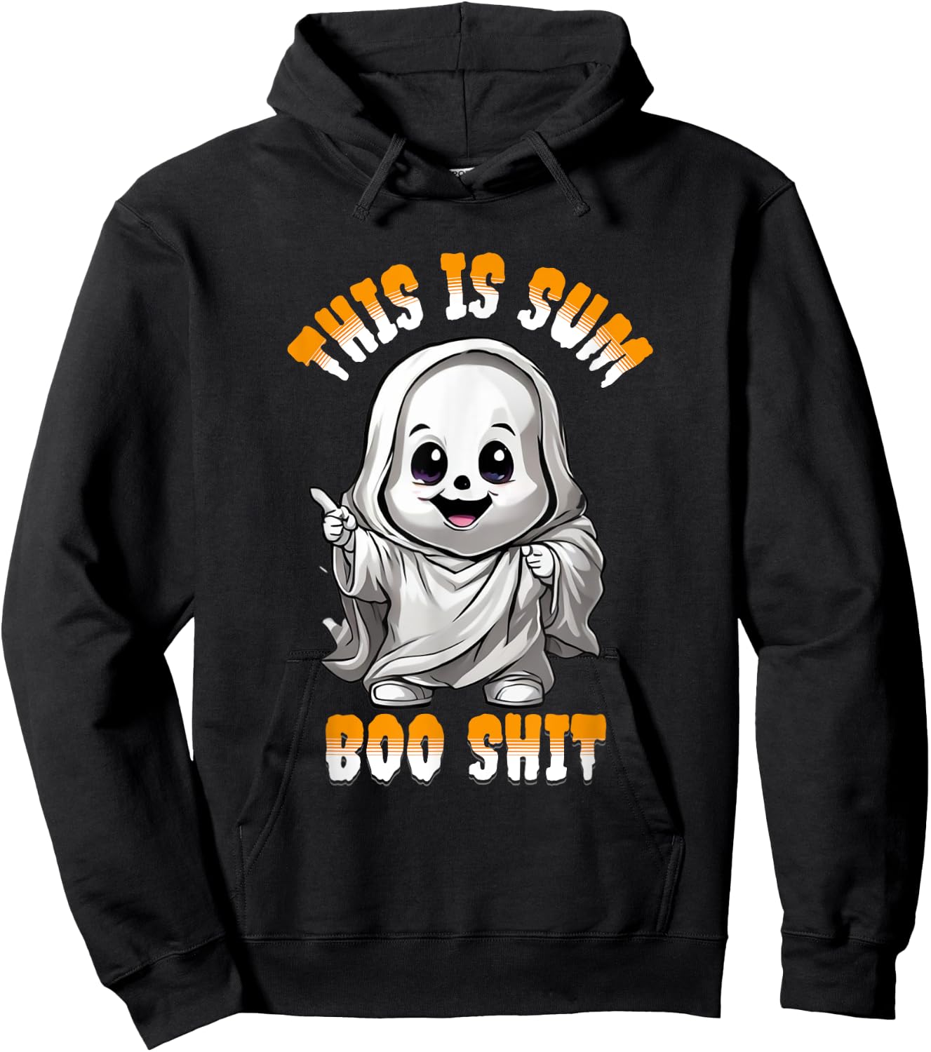 Funny Ghost This is Some Boo Sheet Halloween Hoodie - Hoodie | Black