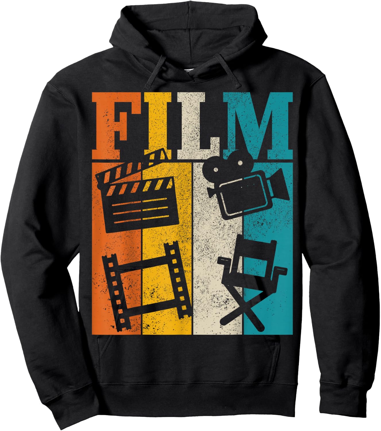 Filmmaker Movie Director Cameraman Vintage Film Hoodie - Hoodie | Black