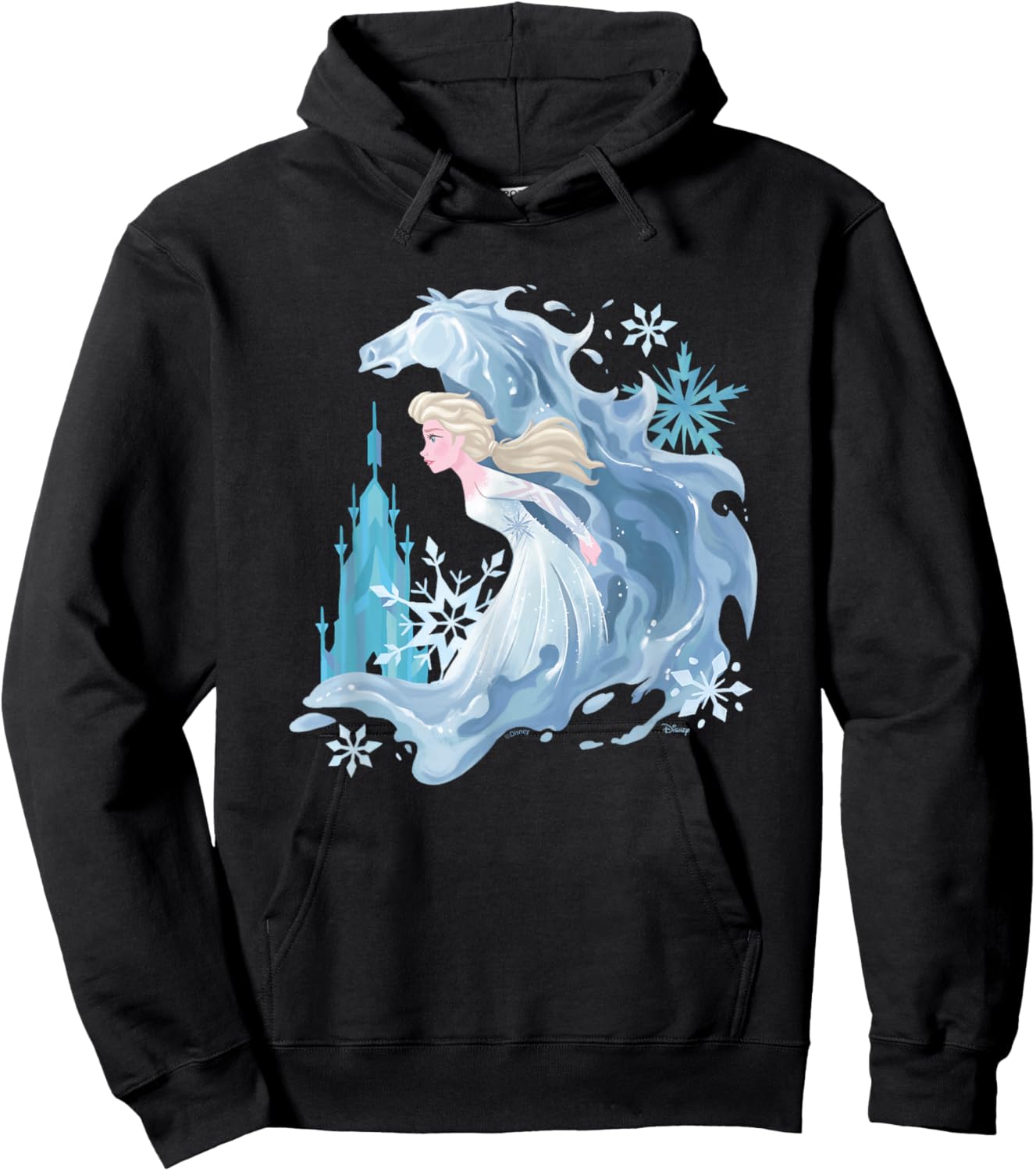 Frozen 2 - Elsa and Water Horse Hoodie - Hoodie | Black