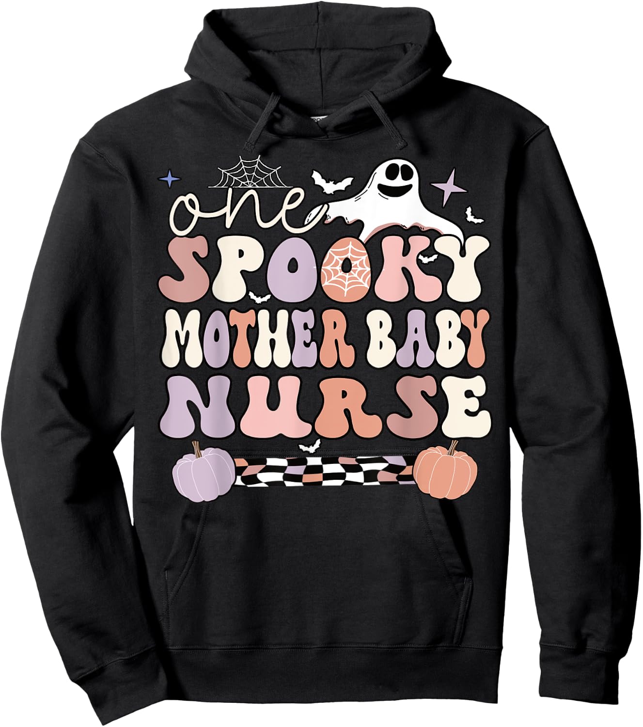Spooky Mother Baby Nurse Halloween Postpartum Nurse Hoodie - Hoodie | Black