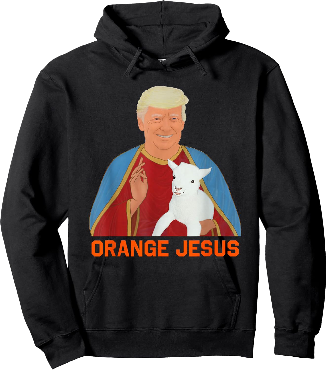 Trump Orange Jesus Funny Meme Christian Hoodie - Hoodie | Black