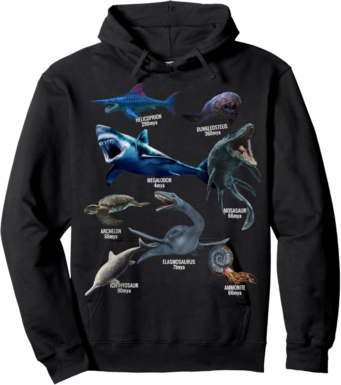 Megalodon Paleontologist Prehistoric Shark Lovers Monster Hoodie - Hoodie | Black