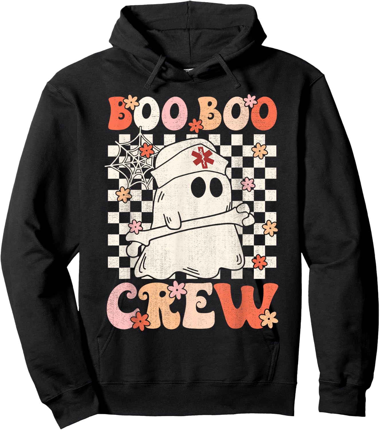 Groovy Boo Boo Crew Nurse Ghost Paramedic EMT EMS Halloween Hoodie - Hoodie | Black
