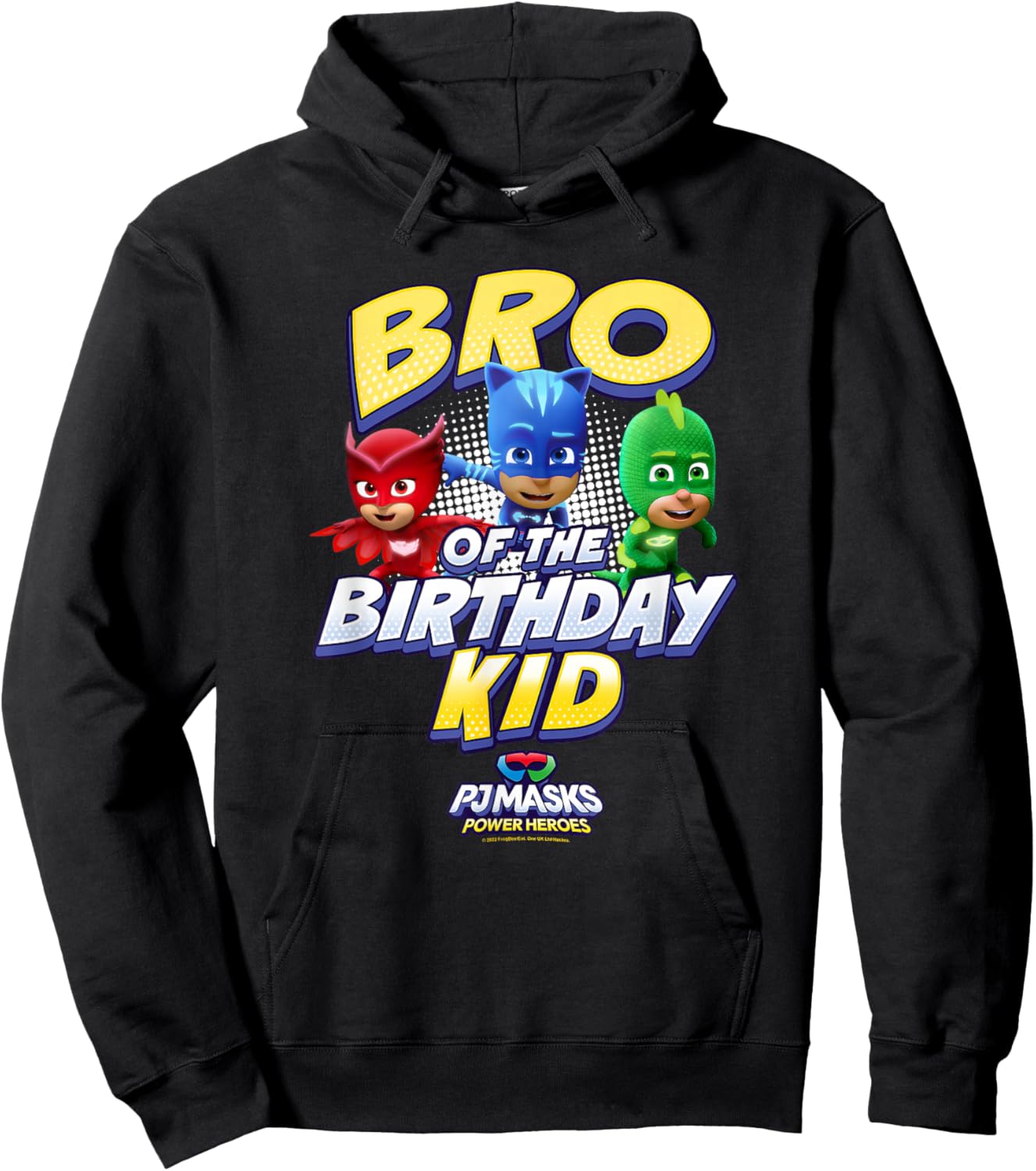 PJ Masks Group Shot Bro of The Birthday Kid Logo Hoodie - Hoodie | Black
