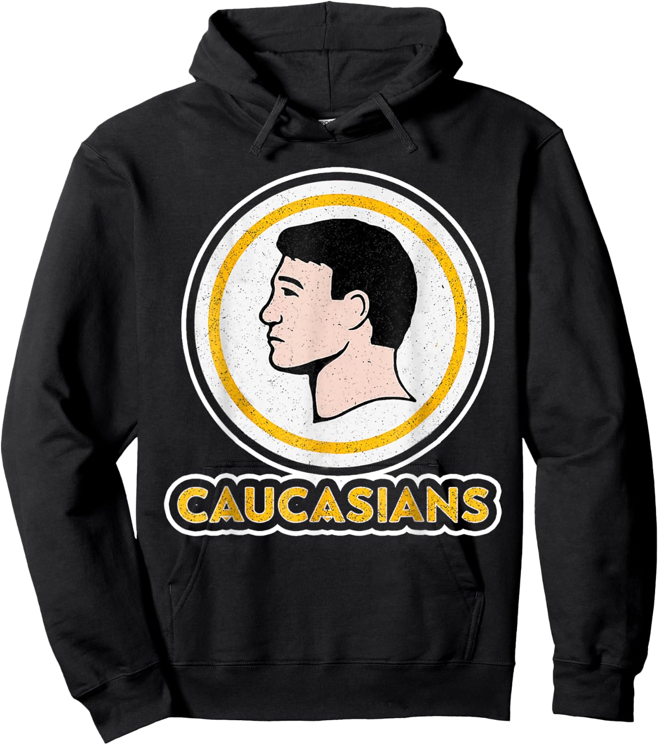 Caucasians Funny Vintage Caucasians Pride Hoodie - Hoodie | Black